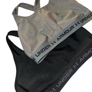 Under Armour Black and Gray Sports Bras